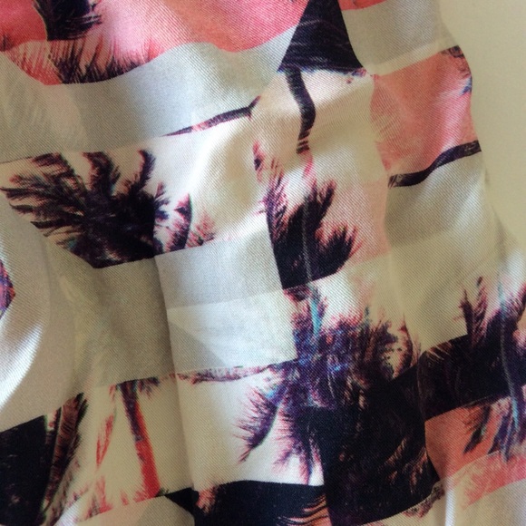 1 STATE PALM TREE PRINT A LINE SKIRT MEDIUM - Picture 6 of 8